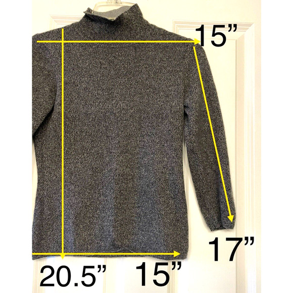 INC International Concepts 100% Cashmere 3/4 Sleeve Turtleneck Sweater, Women' M - Picture 5 of 5